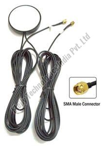 4G + Wi-Fi Combo Magnetic Antenna with RG 174 ( L-3Mtr ) Cable + SMA (M) St. Connector