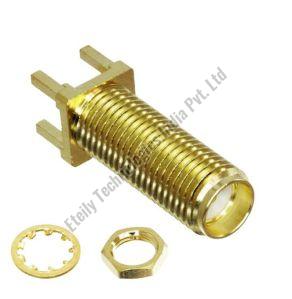 SMA Female Bulkhead Straight PCB Mount Connector 18mm