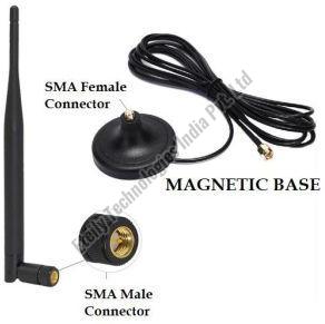 3G 5dBi Rubber Magnetic with RG174 Cable (L -3Mtr) + SMA Male Connector