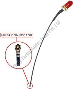 SMA (F) St. B/H With 1.13 Mm Black Cable (L-10cm) + MHF4 Connector