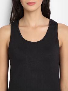 Bamboo Black Runner Vest Top