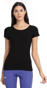 Bamboo Fabric Half Sleeves T-Shirt Black Comfortable Ultrasoft, Anti Bacterial