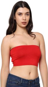 Bamboo Fabric Tube Top Red