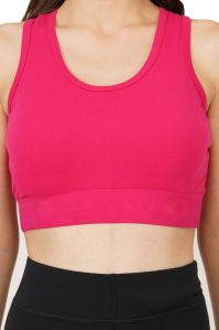 Bamboo Fuchsia Clean Sports Bra