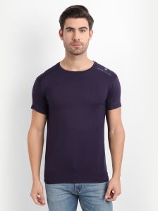 Mens Bamboo Navy Blue Round Neck T-shirt