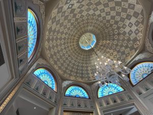 Stained Glass Semi Circle Window