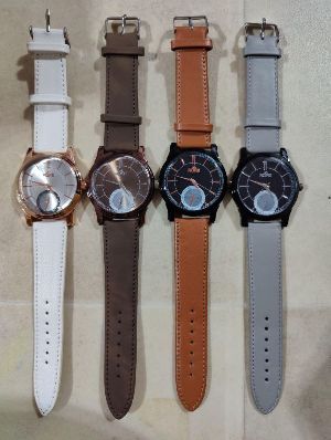 Mens Premium Leather Wrist Watch