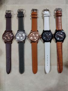 Mens Premium Leather Wrist Watch