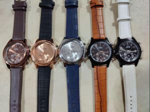 Mens Premium Leather Wrist Watch