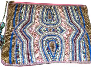 designer beaded clutch bag