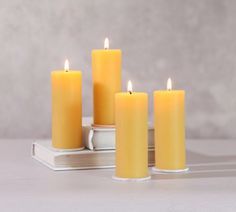 Unscented Pillar Candles