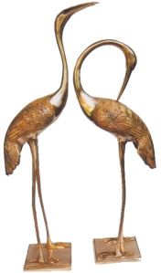 Decorative Metal Ostrich Pair