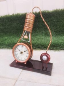 Bulb Shape Metal Table Clock