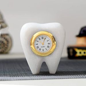 Marble Tooth Shape Desk Watch