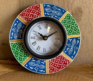 Analog Wooden Handpainted Clock