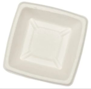 4 Inch Square Sugarcane Bagasse Bowls