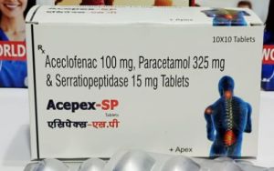 Aceclofenac Paracetamol Serratiopeptidase tablet