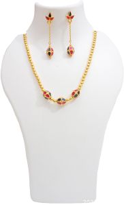 assamese traditional 2 ball moni mala jewellery set