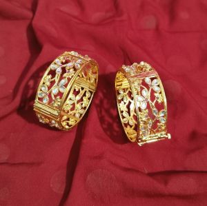 assamese traditional stone copper bangle set