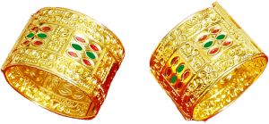 assamese traditional red green muthi kharu bangle set