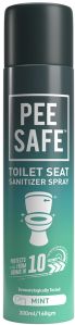 Pee Safe Toilet Seat Sanitizer Spray (Mint) - 300 ML