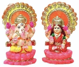 Terracotta Laxmi Ganesha Statue