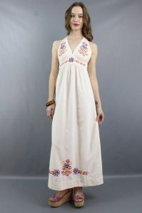 embroidered gown