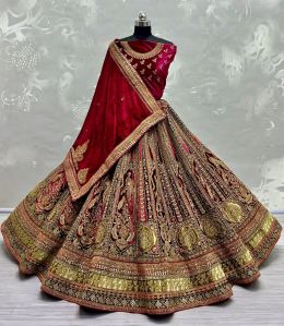 Velvet Bridal Lehenga