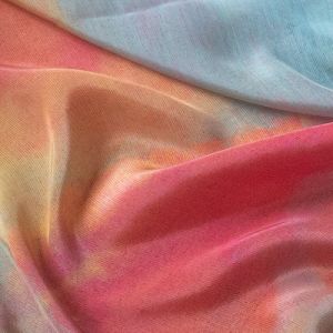 4242023_8f Pink and Orange Viscose Fabric