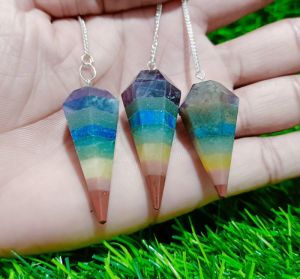 Seven Chakra Crystal Pendulum