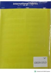 Green Gold Plain Fabric