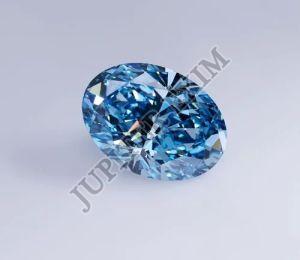 Oval Blue Lab Grown Diamonds