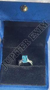 3 Ct Blue Lab Grown Diamond Ring