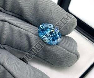 Oval Blue Lab Grown Diamonds