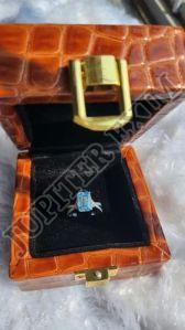 3 Ct Blue Lab Grown Diamond Ring
