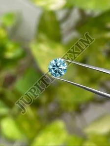 Round Cut Blue Lab Grown Diamonds