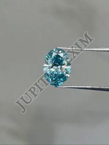2ct Fancy Deep Blue Oval Lab Grown Diamonds