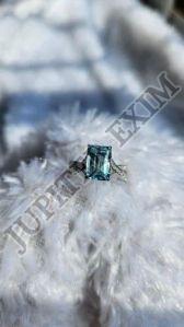 3 Ct Blue Lab Grown Diamond Ring