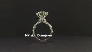 Natural 4 Carat Solitaire Diamond Engagement Ring