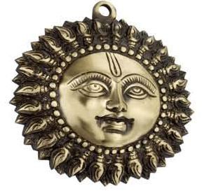 Brass Sun Face Wall Hanging