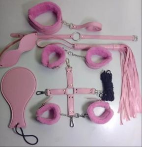 Synthetic Leather Pink BDSM kit