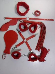 Synthetic Leather Red Bdsm Kit