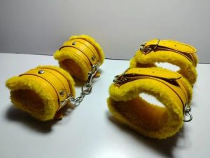 Yellow BDSM Handcuffs