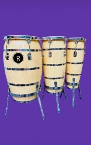 Rmze R4C-245 Percussion 3 Piece Wooden Congo Drum Set