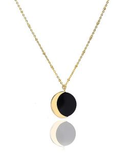 Certified Natural Onyx Gemstone Gold Plated Chain Pendant