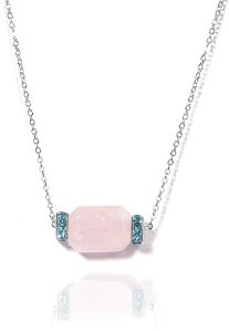 Rose Quartz Gemstone Love Candy Chain Pendant