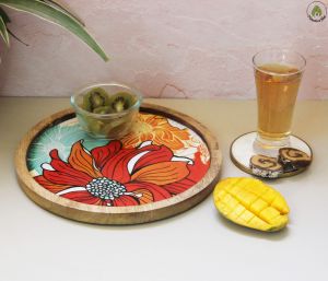 round wood platter