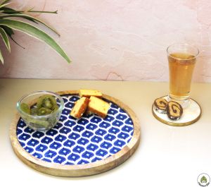 round wood platter