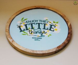 round wood platter