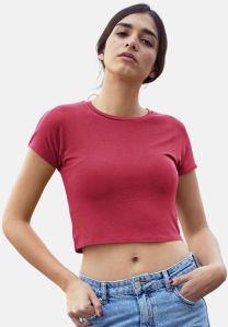 Ladies Plain Crop Top